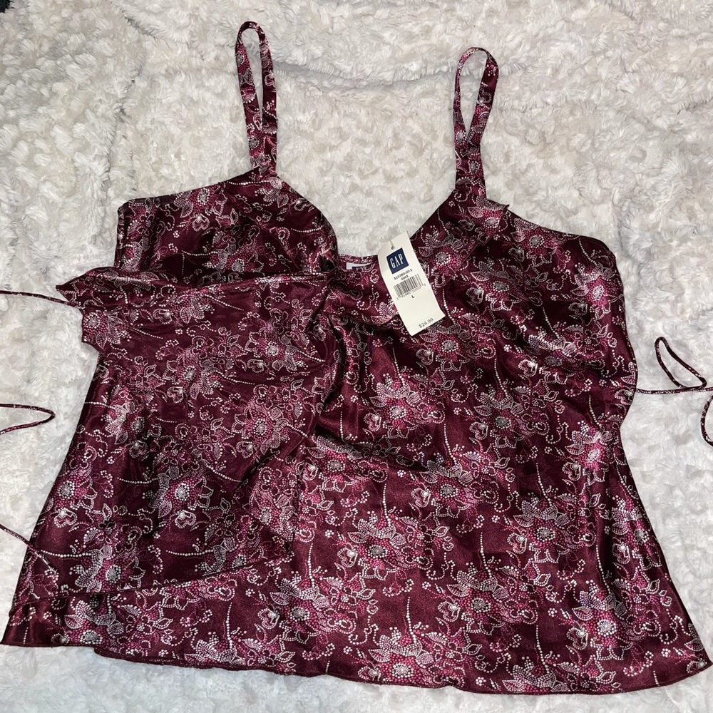 Y2K Vintage GAP Wrap Style Blouse Size Large - Picture 3 of 6